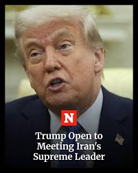 President Trump said he would be willing to meet with Iran's top leaders.