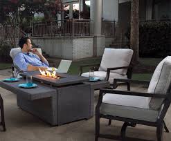 Gas fire pit patio set fire pit dining table set patio furniture deep seating chat group. What Makes This Sunbrella Fire Pit Set Special