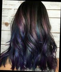 Low Key Colorful Highlights Love Love Underneath Tho Hair Styles Peacock Hair Color Oil Slick Hair