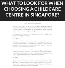 What To Look For When Choosing A Childcare Centre In Singapore Childcare Center Singapore School Childcare