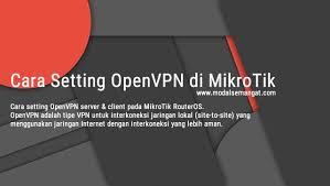 Cara Setting Openvpn Di Mikrotik Internet Linux Tips
