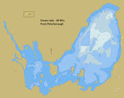Depth Chart Of Crowe Lake 30 Min East Of Peterborough One