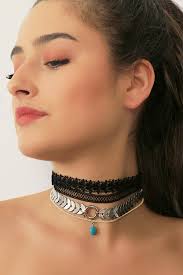 Takistir Bijuteri Online Dortlu Tasma Choker Kolye 2021 Kolyeler Taki Accessories
