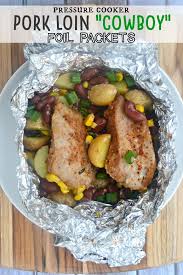 At the bottom of the bowl we pour a glass of cold water, send the pork loin in foil and use the menu button to set the bake mode on the device. Pin By Barbara Greenhalgh On Fast As Lightening In 2021 Pressure Cooker Pork Loin Pressure Cooker Pork Foil Packet Meals