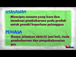 Usahawan tidak boleh disamaertikan dengan peniaga. Perbezaan Usahawan Dan Peniaga Youtube