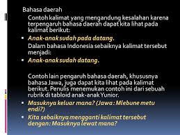 Dasanama dalam bahasa jawa beserta contohnya. Bahasa Indonesia Kalimat Efektif Ppt Download