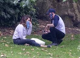 Dominic is currently married to catherine fitzgerald, while lily has also been romantically linked to chris evans. Exclusive Lily James And Chris Evans Enjoy Date In Park Daily Mail Online