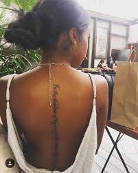 Pin By Kc On Tattoos Black Girls With Tattoos Spine Tattoos Tattoos