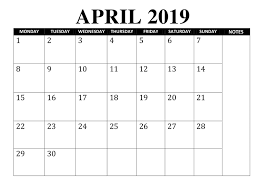 Blank April 2019 Calendar Editable April April2019calendar 2019calendar Calendar 2019 Template Calendar Word Desk Calendar Template