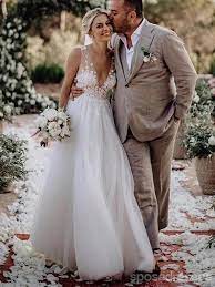A Line V Neck Cute Cheap Wedding Dresses Online Cheap Bridal Dresses Wd613 Online Wedding Dress Long Beach Wedding Dresses Cheap Bridal Dresses
