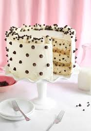 Bake 20 to 25 minutes until wooden pick inserted in center of a cupcake comes out clean. Chocolate Chip Cookies And Milk Cake Chocolate Chip Cookies Desserts Yummy Cakes