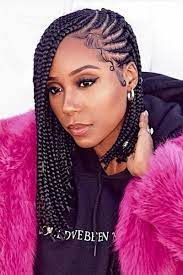 34 Amazing Lemonade Bob Box Braids Styles To Copy In 2020 Bob Box Braids Styles Braided Hairstyles Short Bob Braids
