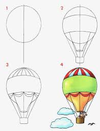 Heissluftballon Zeichnen Malen Und Zeichnen Kinder Zeichnen Einfache Sachen Zum Zeichnen