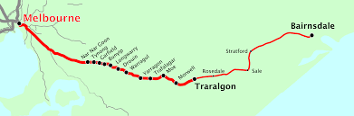 Traralgon creek rising and inundating george street, traralgon. Traralgon Railway Line Victoria