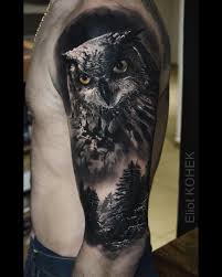 Bird Of Prey Tattoo Sleeve Eliot Kohek Eliot Kohek Zdjecia I Filmy Na Instagramie Realistic Owl Tattoo Forest Tattoos Owl Tattoo Sleeve
