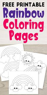 Download them for free below! Free Printable Rainbow Coloring Pages The Artisan Life