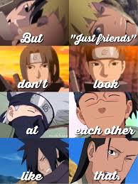 Naruto And Sasuke Shisui And Itachi Madara And Hashirama And Kakashi And Iruka I Honestly Thought His Naruto Funny Naruto And Sasuke Kiss Funny Naruto Memes