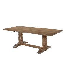 Acme Furniture Leventis Wooden Top Wood Dining Table With Wood Base Lowes Com In 2020 Double Pedestal Dining Table Dining Table Wood Dining Table