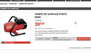 Pompe Surface Brico Depot Gamboahinestrosa