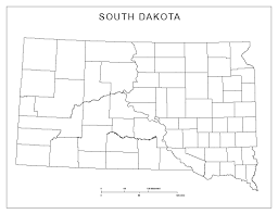 Map of south dakota counties. Blank County Map Of South Dakota