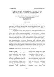 We did not find results for: Pdf S P E K T R A Pembelajaran Ipa Berbasis Proyek Untuk Meningkatkan Aktivitas Sains Siswa Sd