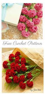 Crochet Carnation Flower Patterns For Mother S Day Crochet Flowers Free Pattern Flower Patterns Crochet Flower Patterns