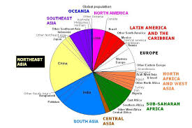 worldwide world population by race pie chart