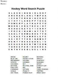 Hockey Wordsearch Puzzles Hockey Mom Quote Hockey Printable Sports