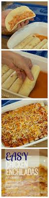 Easy Chicken Enchiladas Made With Rotisserie Chicken Chicken Enchilada Freezer Meal Recipe Recipes Food Chicken Enchiladas Easy