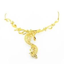 Swarnamahal Wne00005 Gold Heart Necklace Jewelry Necklace