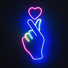 Saranghae In 2020 Neon Wallpaper Neon Signs Neon Lighting