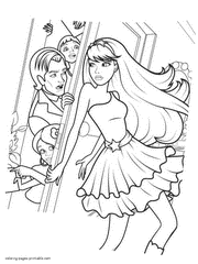 Online printable coloring sheets while can be speedily delivered at the reception desk. Barbie Coloring Pages The Princess The Popstar