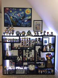 Added Some Risers And A Few Pops To The Collection Funkopop Marvel Room Geek Room Game Room Decor