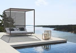 double canopy wooden garden bed pavilion daybed by tribu design monica armani baldaquin jardins en bois lit de jardin