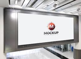 Free Digital Ad Mockup For Indoor Advertisement Mockup Digital Indoor