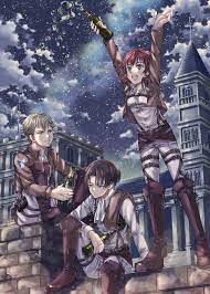 Atake Titanov Levi Akerman Chernyj Dvoreckij Anime
