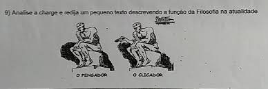 Analise A Charge E Redija Um Pequeno Texto Descrevendo A Funcao Da Filosofia Na Atualidade Brainly Com Br