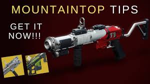 The mountaintop quest is long and requires a specific playstyle. Destiny 2 Fastest Way To Get The Mountaintop Pinnacle Reward Act Now Youtube