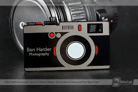 With the advancing technology, everyone prefers being handy with everything that takes up less space and. Black Metal Card With Custom Camera Shape On Behance