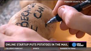 Nov 19, 2017 · potato parcel on shark tank two men in potato suits and sunglasses walked onto the stage, and faced the sharks. Potato Parcel Handwritten Potato Messages Shark Tank Products