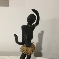 Rare austrian goldscheider art deco maiden figurine lady mint condition signed dakon. Rare Art Deco Hagenauer Prototype African Dancer Desirable Objects Gallery