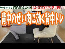 たったの5回 胸と背中のはみ肉に効く簡単背中筋トレ3種 youtube 筋トレ 背中 ダイエット 上半身痩せ