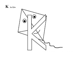 1) if you have javascript enabled you can click the print link in the top half of the page and it will automatically print the coloring page only and ignore the advertising and navigation at the top of the page. Kids Learn Letter K For Kite Coloring Page Bulk Color