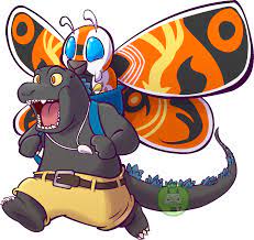 The thing, panik in tokyo west, godzilla contra los monstruos, годзилла против. Godzilla Mothra Color By Thebrokenmonkey On Deviantart