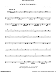 The trombone is the only brass instrument that doesn't use valves to change the pitch within a harmonic series of notes. Carlton A Thousand Miles Sheet Music For Trombone Solo Pdf Sheet Music Trombone Trombone Music