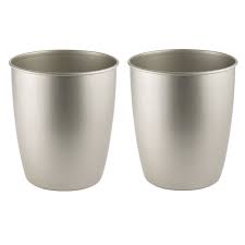 Check spelling or type a new query. Must Have Small Modern Metal Round Trash Can Bin In Satin Set Of 2 By Mdesign From Mdesign Ibt Shop