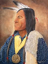 Wolf Robe with Benjiman Harrison Peace medal by Raymond Schuster