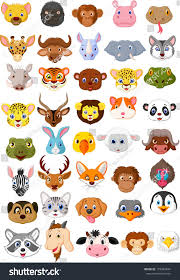 Cartoon Animal Head Collection Set Ad Affiliate Animal Cartoon Head Set Cartoon Jungle Animals Cartoon Animals Animal Heads