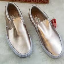 Check spelling or type a new query. Vans Shoes Vans Classic Slip On Metallic Rose Gold Leather Poshmark