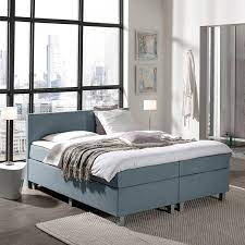boxspringset zion met extra hoge onderbox 210 cm lang 160 x 200 kleur antraciet topper bed platform slaapkamer inspiratie slaapkamermeubels